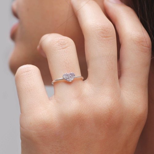 Fingerprint heart online ring