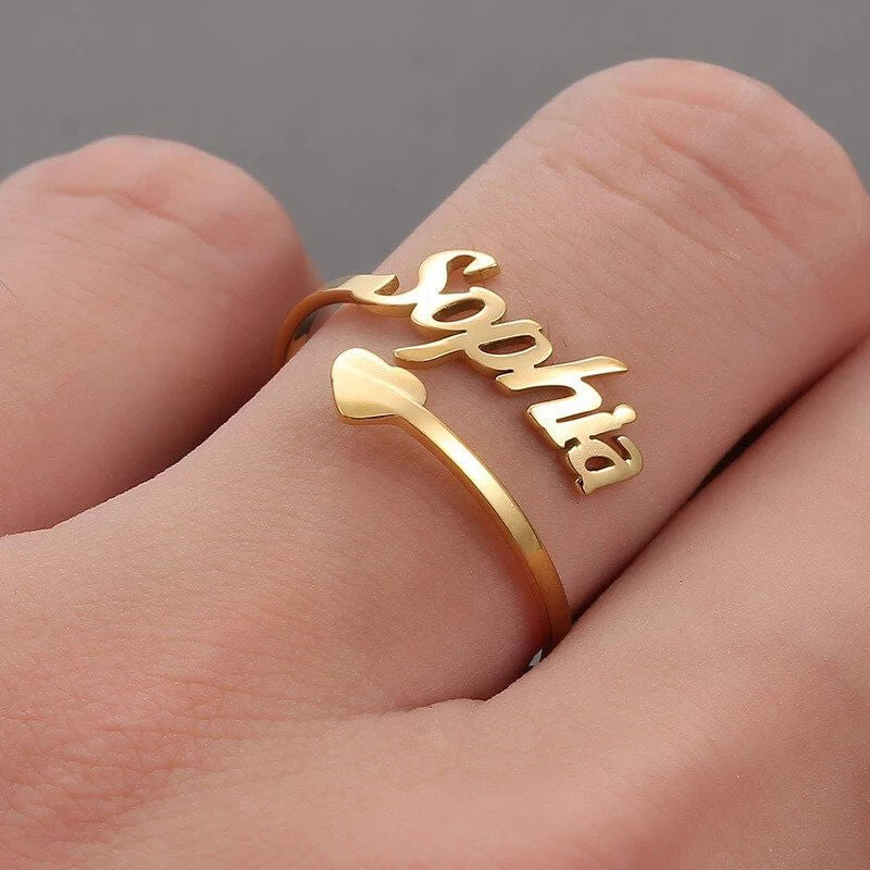 Rings with store names on them