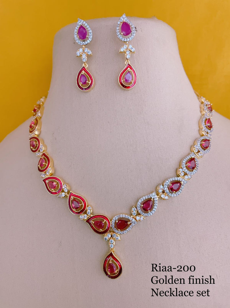 Captivating Rosewood CZ Necklace Set