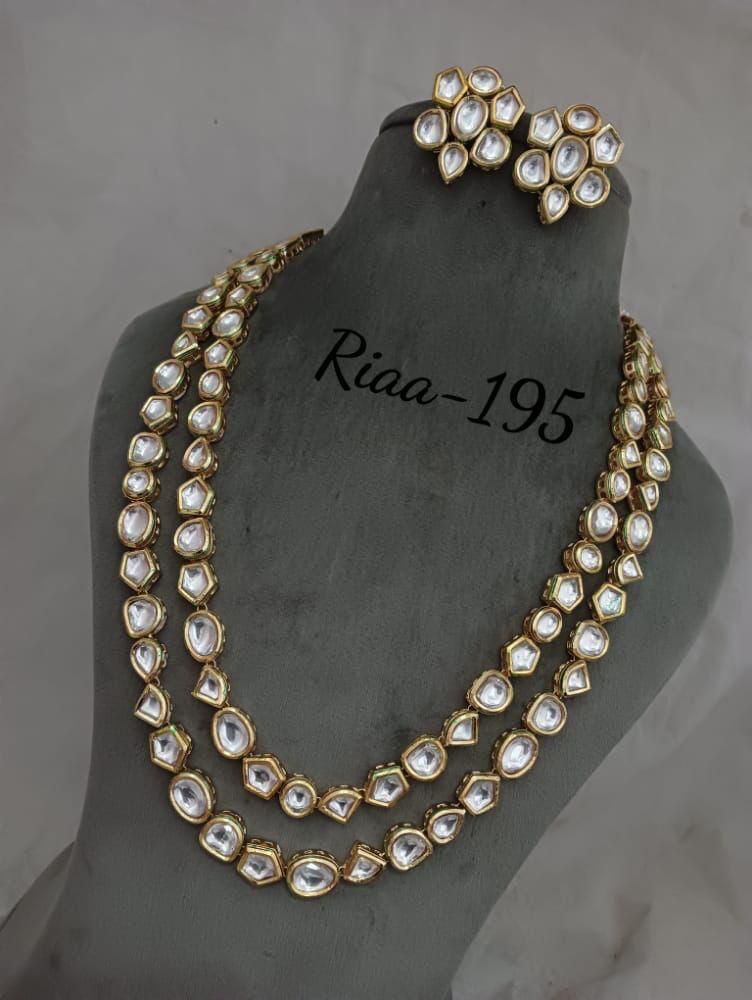 Ravishing Double Layered Kundan Necklace Set