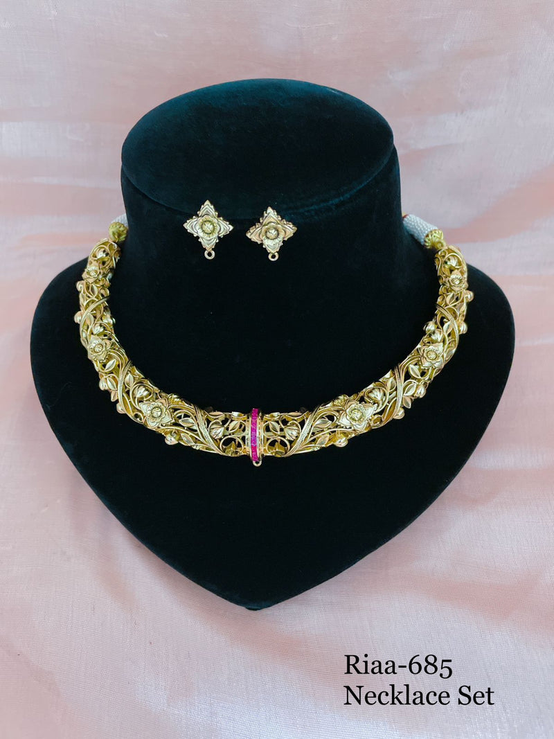 Timeless Gold Plated Meenakari Necklace Set