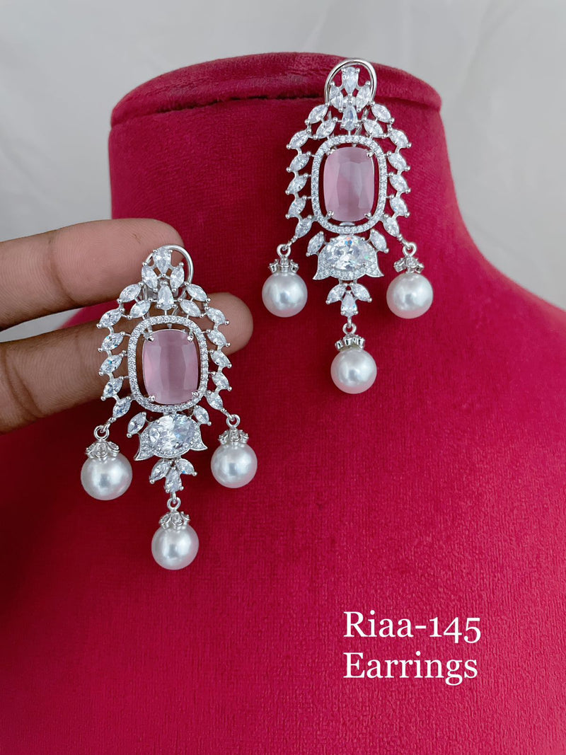 Ravishing Rose Pink CZ Earrings