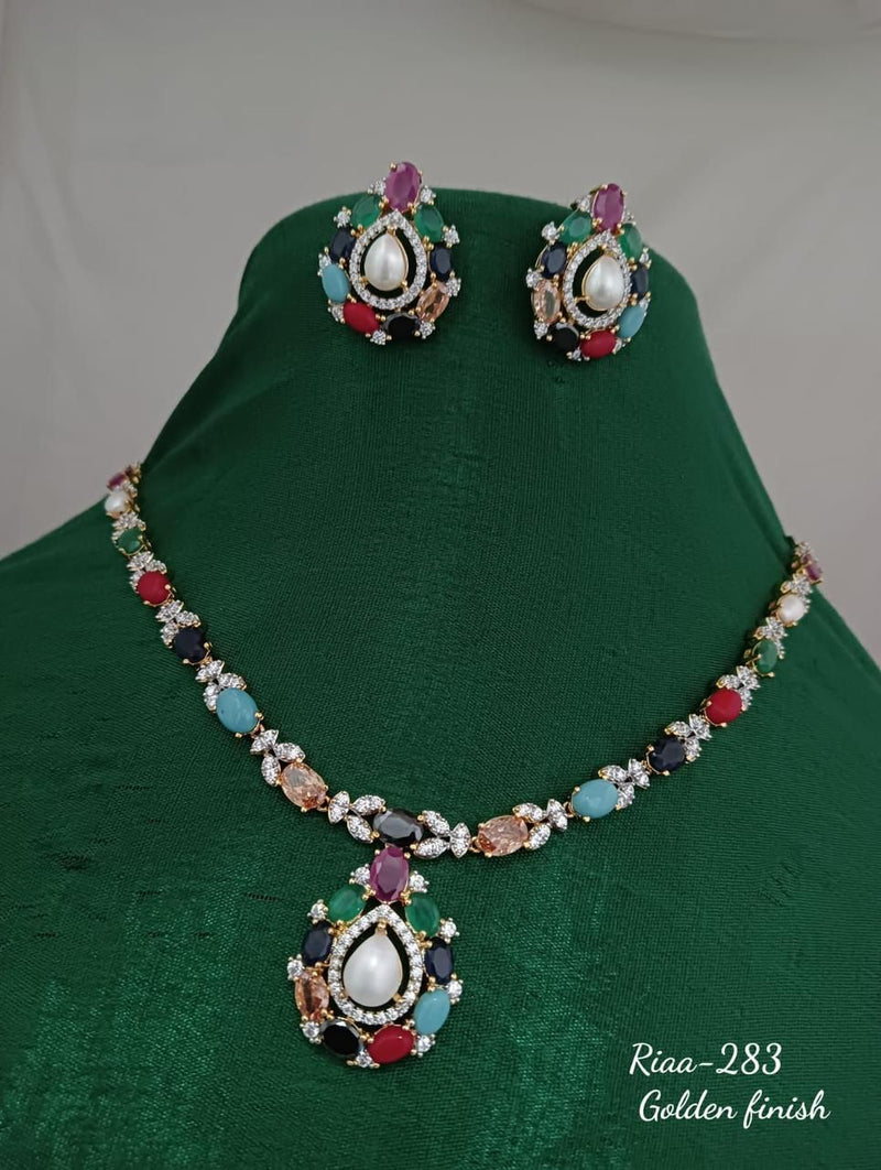 Fashionable Multicolored Gemstone Necklace Set