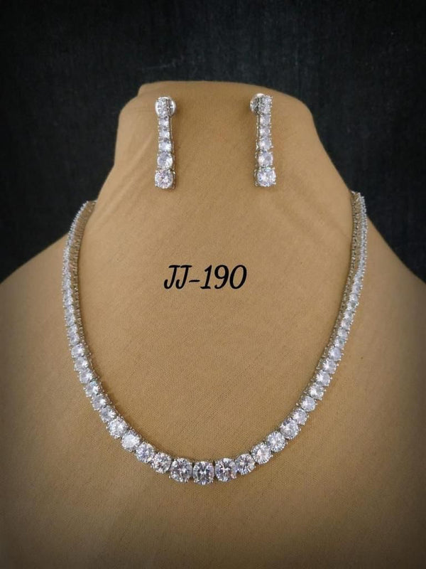 Sleek CZ Necklace Set