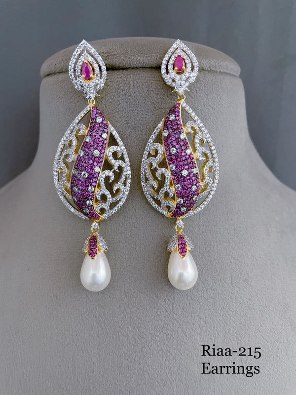 Majestic Mardi Gras Purple CZ Earrings