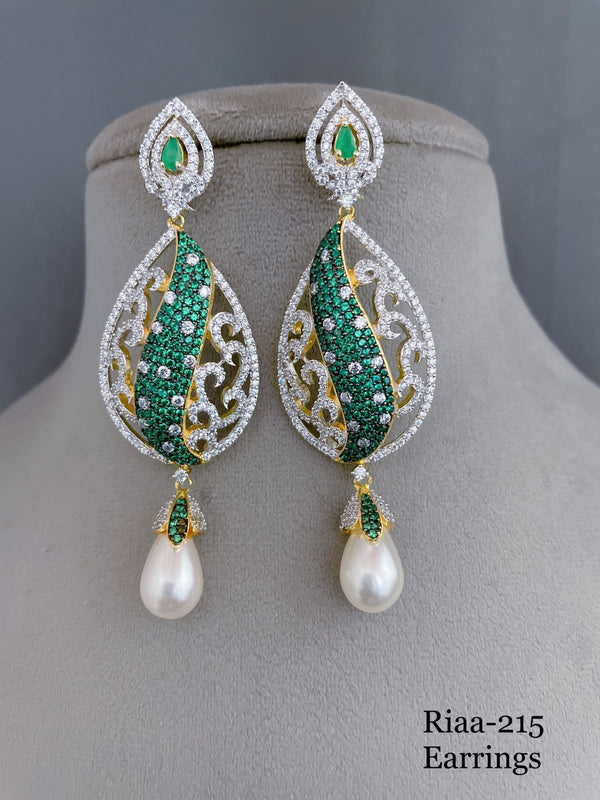 Majestic Hunter Green CZ Earrings