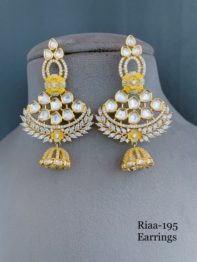 Classic Gold Plated CZ Earrings