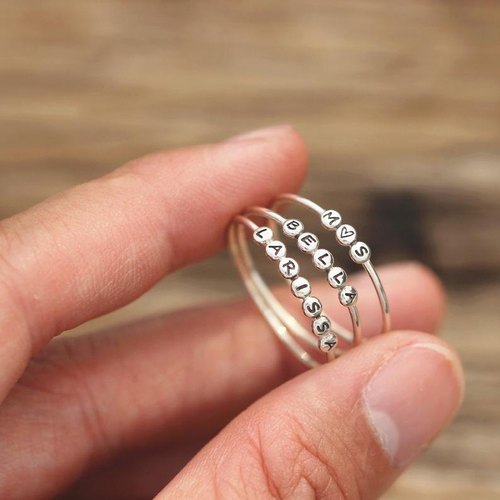 Personalized Name letter Ring